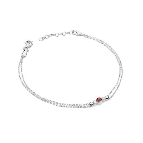 Best Diamonds B-0005 0,029 karátos fehér arany gyémánt rubin köves karlánc- Nila Gyűrű