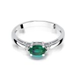 Best Diamonds W-0006 0,029 karátos gyémánt smaragd sokköves fehér arany eljegyzési gyűrű - Nila Gyűrű