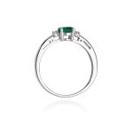 Best Diamonds W-0006 0,029 karátos gyémánt smaragd sokköves fehér arany eljegyzési gyűrű - Nila Gyűrű
