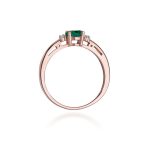 Best Diamonds W-0006 0,029 karátos gyémánt smaragd sokköves rozé arany eljegyzési gyűrű - Nila Gyűrű