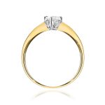 Klasszikus gyémánt köves sárga arany eljegyzési gyűrű 0,15 karát W-0171