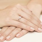 Klasszikus gyémánt köves rozé arany eljegyzési gyűrű 0,25 karát W-0225B