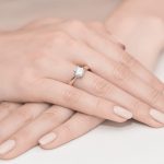 Klasszikus gyémánt köves rozé arany eljegyzési gyűrű 1,00 karát W-0234