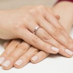 Klasszikus gyémánt köves rozé arany eljegyzési gyűrű 0,12 karát W-0432
