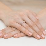 Sokköves gyémánt rozé arany eljegyzési gyűrű 0,203 karát W-0446