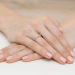 Sokköves gyémánt sárga arany eljegyzési gyűrű 0,203 karát W-0446