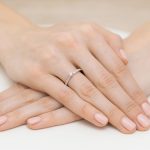 Sokköves gyémánt rozé arany eljegyzési gyűrű 0,17 karát W-0459