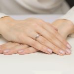 Klasszikus gyémánt köves rozé arany eljegyzési gyűrű 0,25 karát W-0562