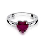 Best Diamonds W-0012 0,029 karátos gyémánt rubin sokköves fehér arany eljegyzési gyűrű - Nila Gyűrű