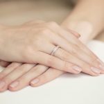 Sokköves gyémánt rozé arany eljegyzési gyűrű 0,18 karát W-0410